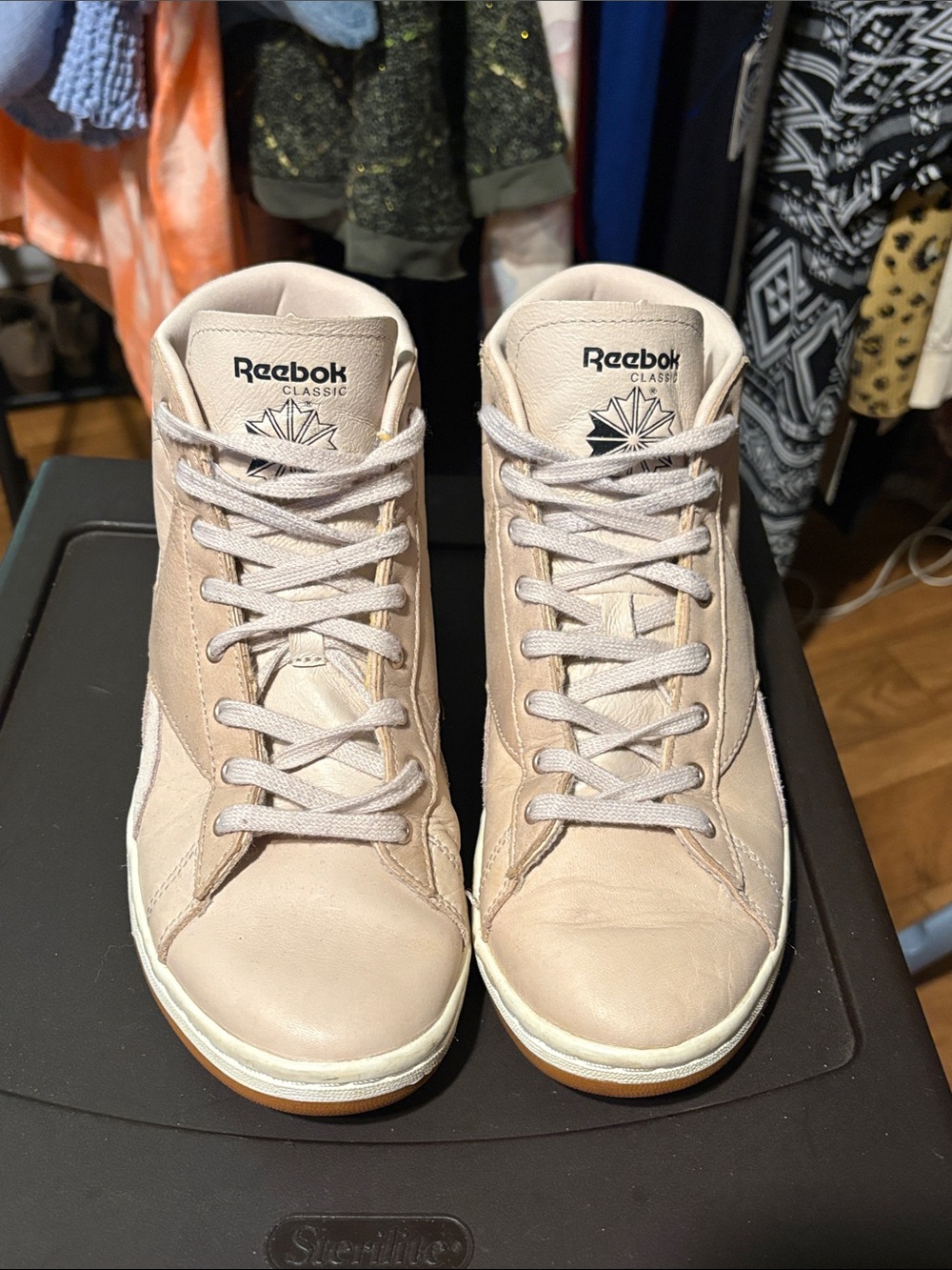 Reebok Light Beige High-Top Sneakers